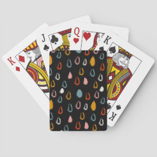 Jeu De Cartes Abstraite goutte de pluie boho, doodle tribal.