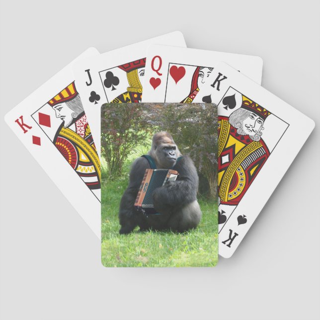 Jeu De Cartes Accordéoniste de Gorilla Accordion (dos)