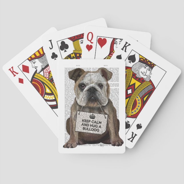 Jeu De Cartes Accrochez un Bulldog (dos)
