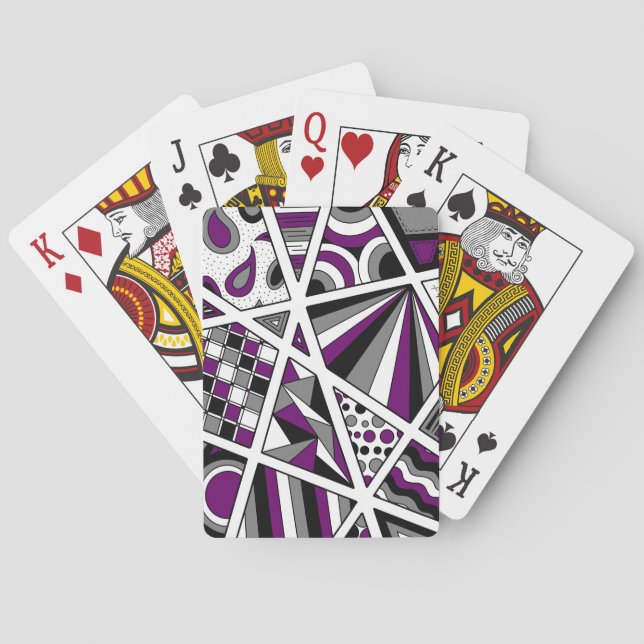 Jeu De Cartes Ace Asexuel Pride Zen Doodle (dos)