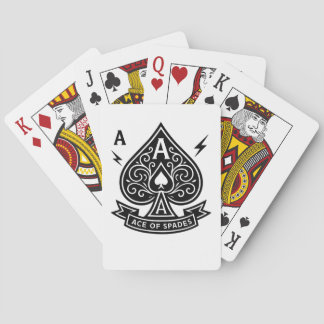 Jeu De Cartes Ace stylisée de pique — Emblème vectoriel Art déco