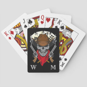 Jeu De Cartes Aces N Eights Dead Man's Hand Cowboy Monogramme