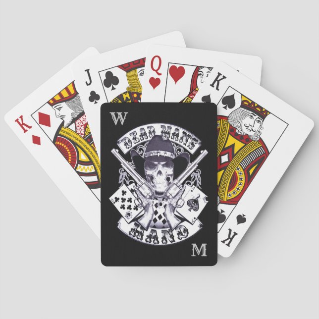 Jeu De Cartes Aces N Eights Dead Man's Hand Personal Monogramme (dos)