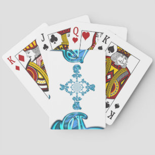 Jeu De Cartes Action Cyan Turquoise Graffiti Abstrait Imprimer