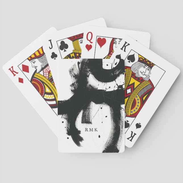 Jeu De Cartes Add Your Initials | Onyx Gesture (dos)
