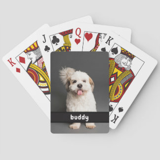 Jeu De Cartes Add Your Pet Photo and Name Classic Playing Cards