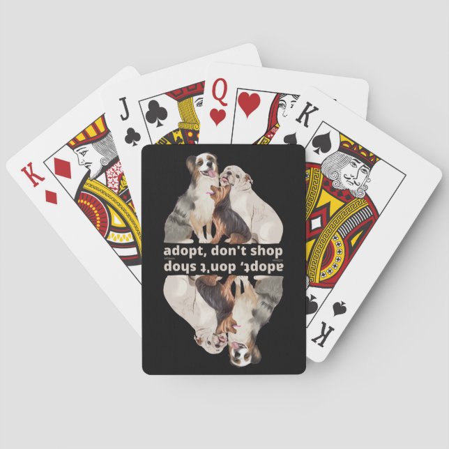 Jeu De Cartes ADOPT, DON'T SHOP save the animals dog rescue (dos)