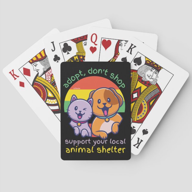 JEU DE CARTES ADOPTER NE PAS SHOP SOUTENIR VOTRE ABRI ANIMAL LOC (dos)