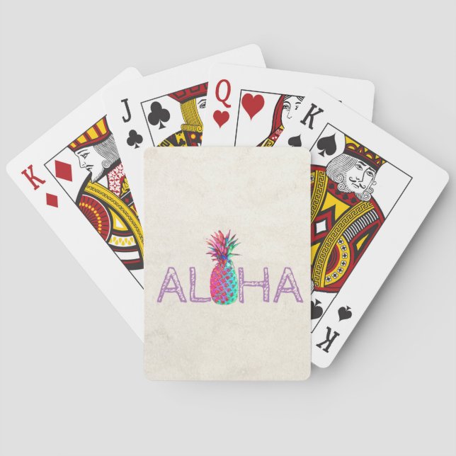 Jeu De Cartes Adorable Aloha Ananas Hawaïen (dos)