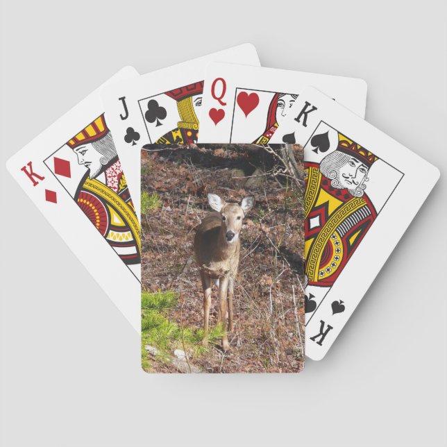 Jeu De Cartes Adorable Cerf dans les Bois Photographie de la nat (dos)