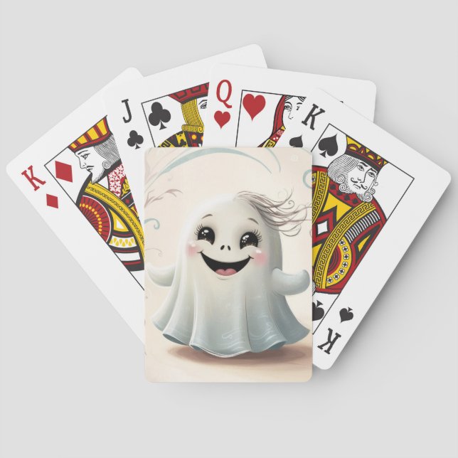 Jeu De Cartes Adorable Ghomajorité ami Halloween Design (dos)