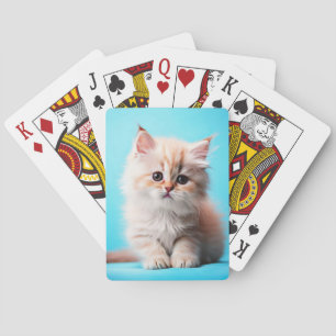 Jeu De Cartes Adorable Potrait de chaton blanc-54971