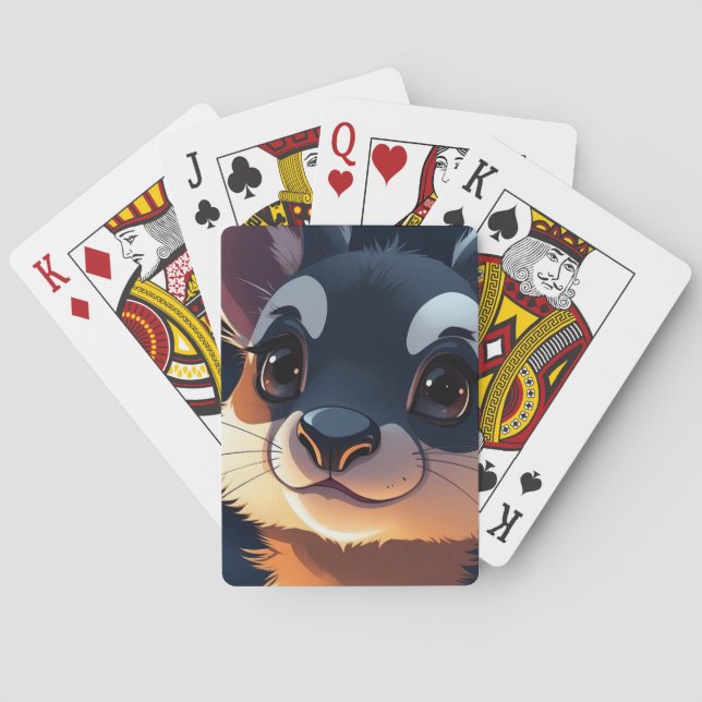 Jeu De Cartes adorable Renard de dessin (dos)