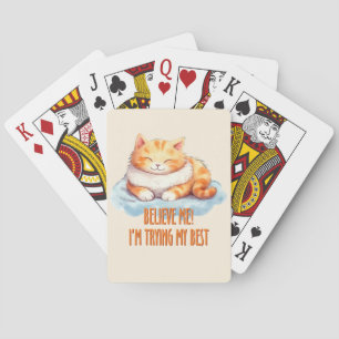 Jeu De Cartes Adorable Tabby Orange Chat - Je tente mon meilleur