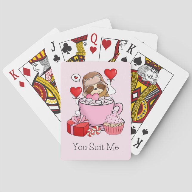 Jeu De Cartes Adorable Valentine Sloth (dos)
