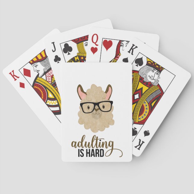 Jeu De Cartes Adulte drôle est dur Hipster Llama (dos)