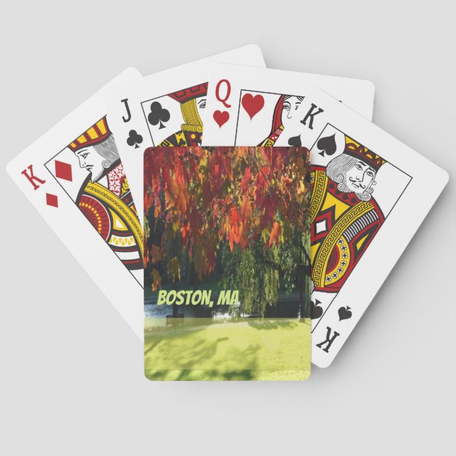 Jeu De Cartes Affaire Foliage de Boston (dos)
