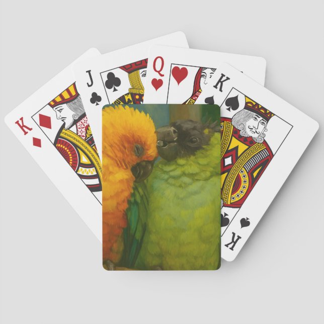 Jeu De Cartes Affection tropicale - Perroquets dans la lumière f (dos)