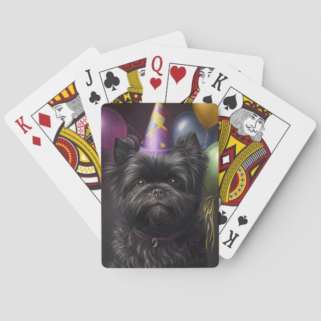 Jeu De Cartes Affenpinscher Chien Ballons d'anniversaire (dos)