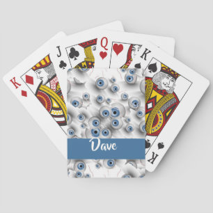 Jeu De Cartes Affichage d'effroi du nom personnalisé
