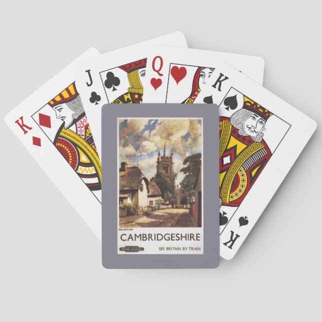 Jeu De Cartes Affiche britannique de chemins de fer de vue (dos)