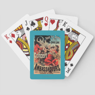 Jeu De Cartes Affiche de concert sur l'avenue De Champs-Elysees