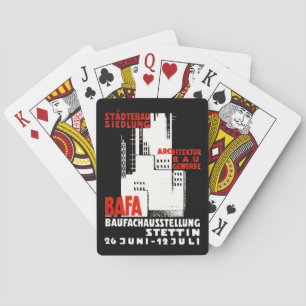 Jeu De Cartes Affiche de l'exposition sur la construction en 192