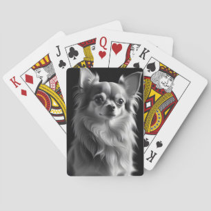 Jeu De Cartes Affiche de portrait de chien chihuahua adorable et