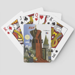Jeu De Cartes Affiche de voyage de mode surréaliste Vintage Fly