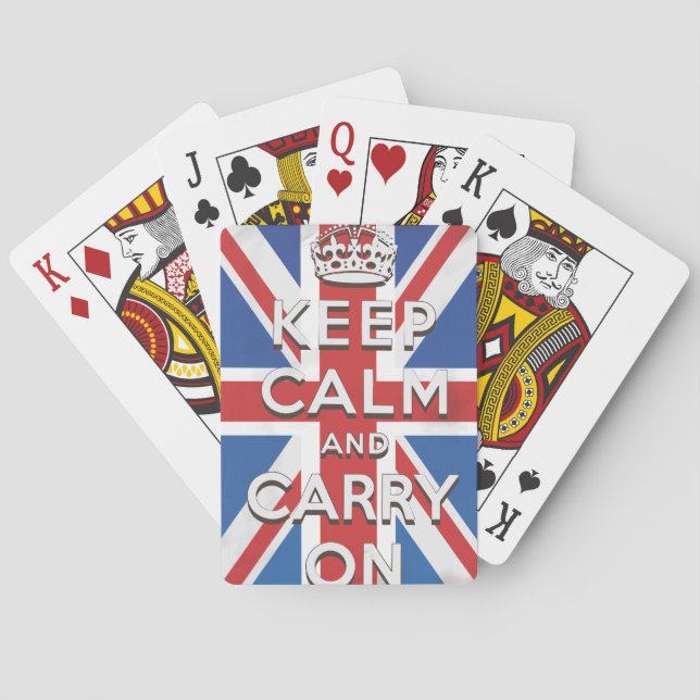 Jeu De Cartes affiche de voyage garde ton calme et continue (dos)