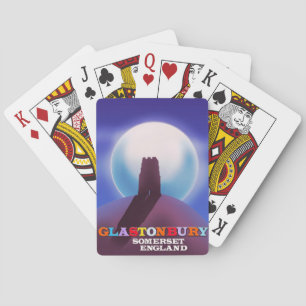 Jeu De Cartes Affiche de voyage Glastonbury Tor Somerset