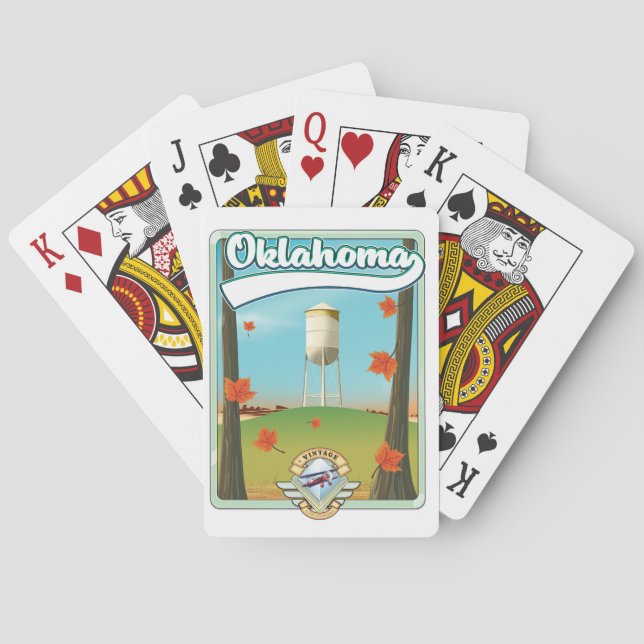 Jeu De Cartes Affiche de voyage Oklahoma (dos)