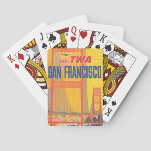 Jeu De Cartes Affiche De Voyage Pour Vol Twa À San Francisco