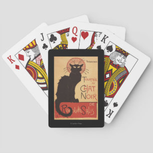 Jeu De Cartes Affiche Noir de promo de chat noir de troupe de