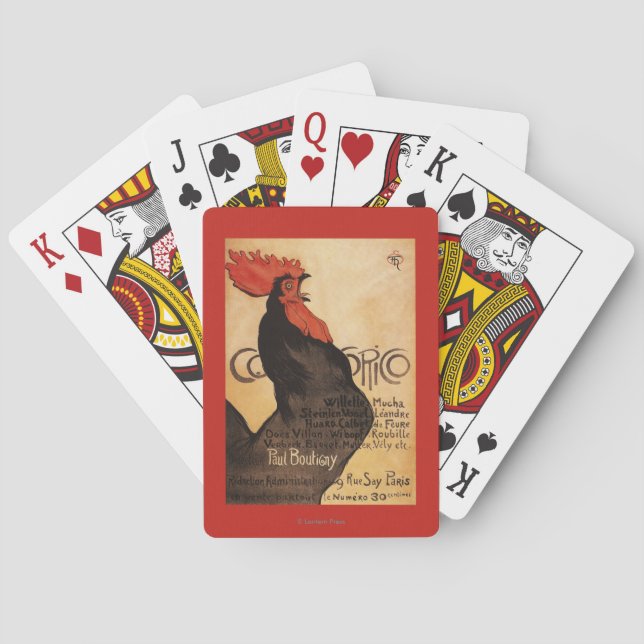 Jeu De Cartes Affiche promotionnelle de coq périodique de (dos)