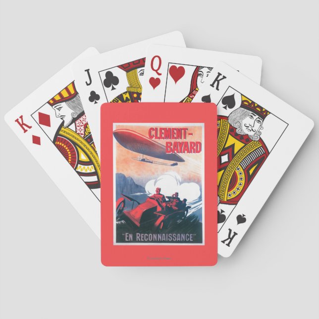 Jeu De Cartes Affiche promotionnelle de dirigeable d'Adjudant (dos)