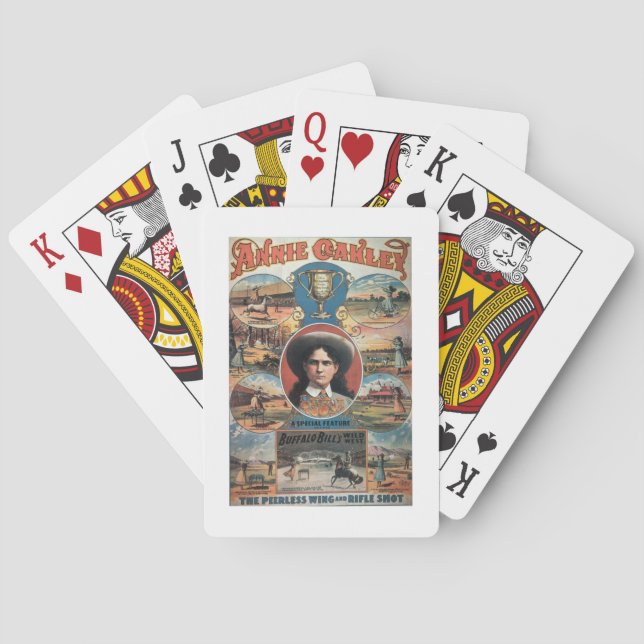 Jeu De Cartes Affiche publicitaire Annie Oakley avec Buffa (dos)