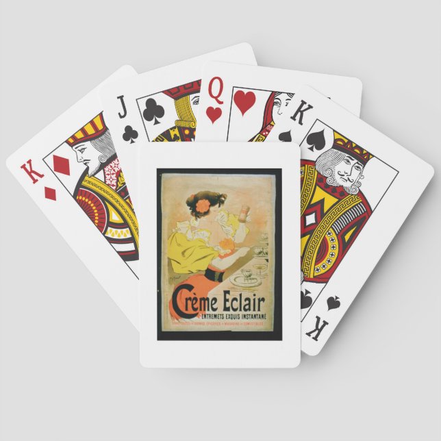 Jeu De Cartes Affiche publicitaire 'Creme Eclair Instant Dessert (dos)