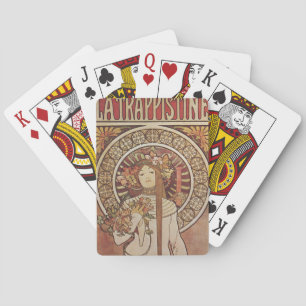 Jeu De Cartes Affiche vintage Alfonse Mucha Trappistine Nouveau