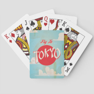 Jeu De Cartes Affiches de voyage de Tokyo vintage, Japon