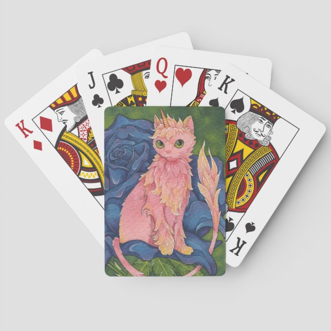 Jeu De Cartes Affirmation d'Oracle de chats d'imaginaire - (dos)