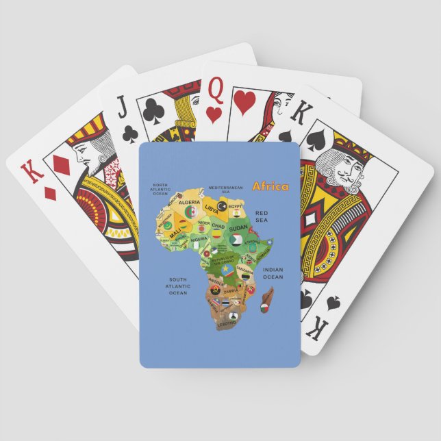 Jeu De Cartes Africa map (dos)