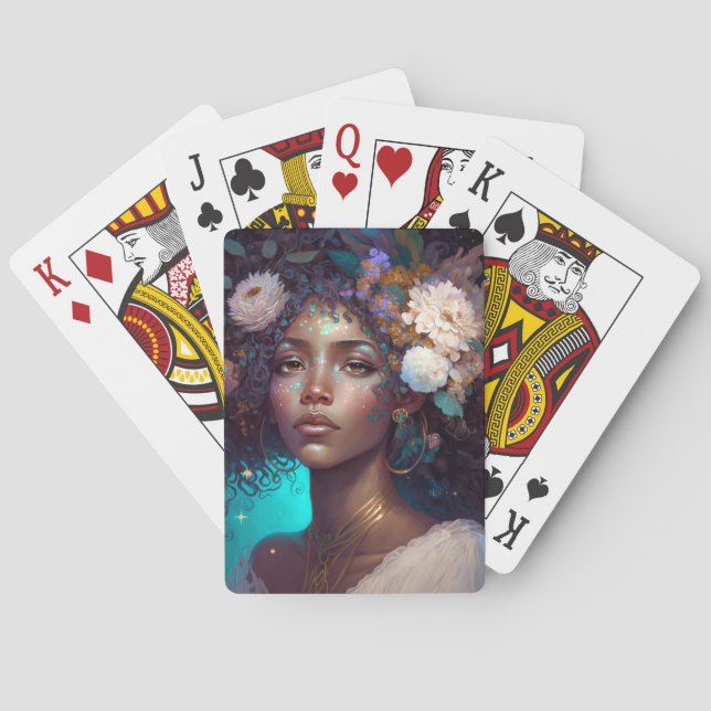 Jeu De Cartes African American Black Goddess Queen Imaginaire Ar (dos)