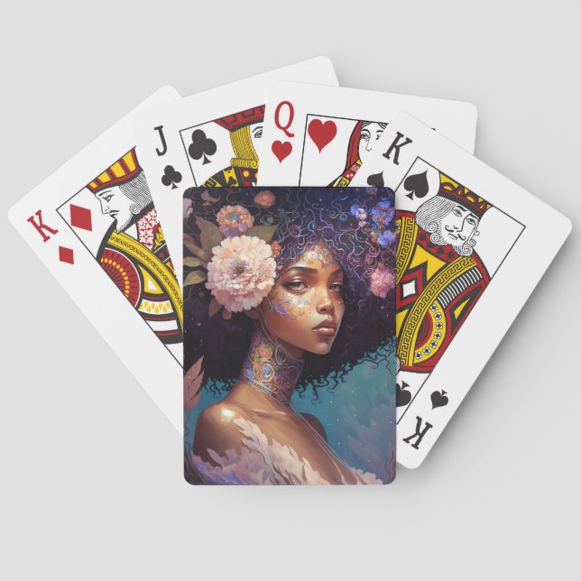 Jeu De Cartes African American Black Goddess Queen Imaginaire Ar (dos)