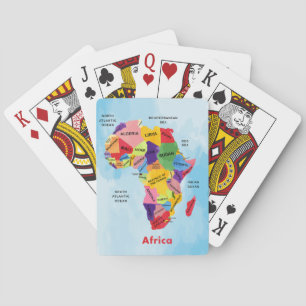 Jeu De Cartes Afrique Carte couleur de l'eau