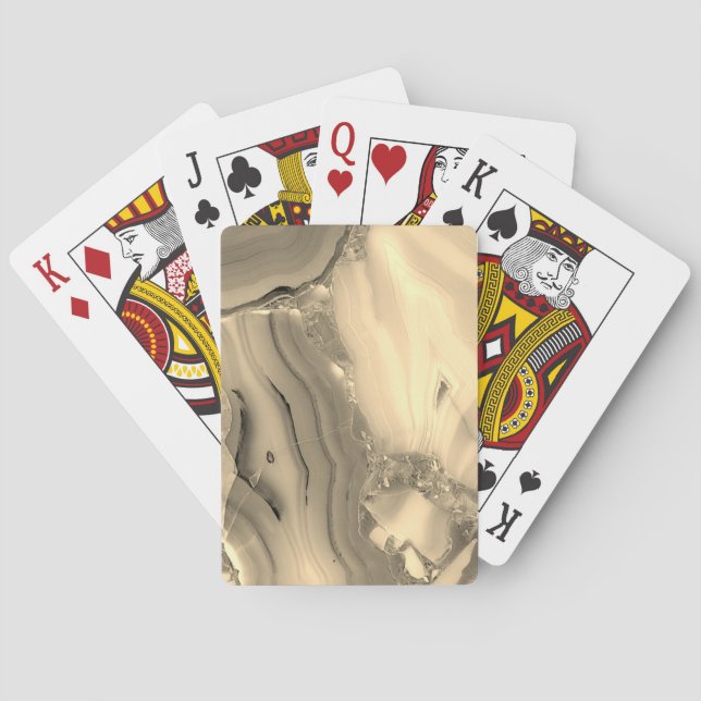 Jeu De Cartes Agate Marron (dos)