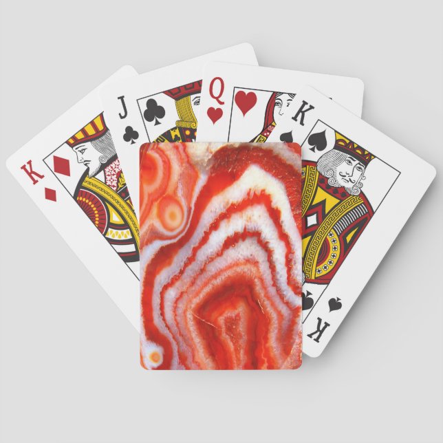 Jeu De Cartes Agate Orange Sanguine. (dos)