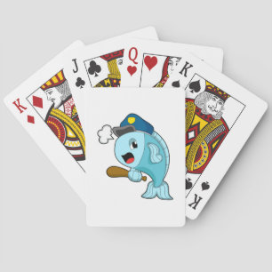 Jeu De Cartes Agent de police Poisson chapeau de policier