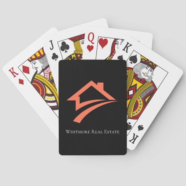 Jeu De Cartes Agent immobilier noir élégant et unique (dos)