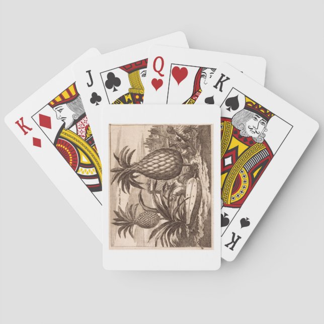 Jeu De Cartes Agriculture de grands ananas, illustration d'un de (dos)
